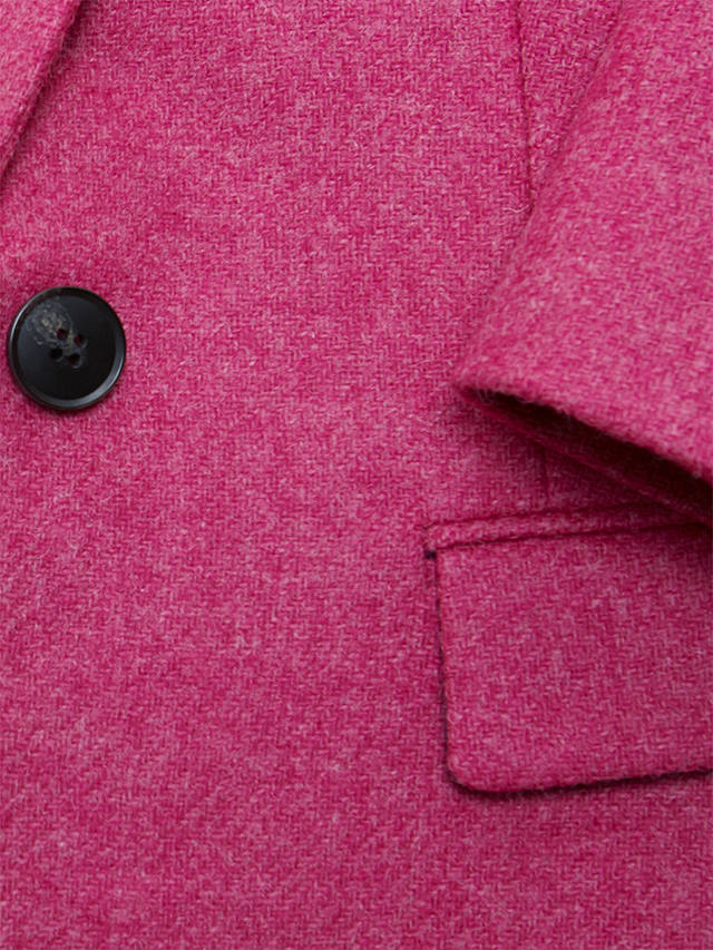 Hobbs Petite Blake Wool Tweed Jacket, Florentine Pink