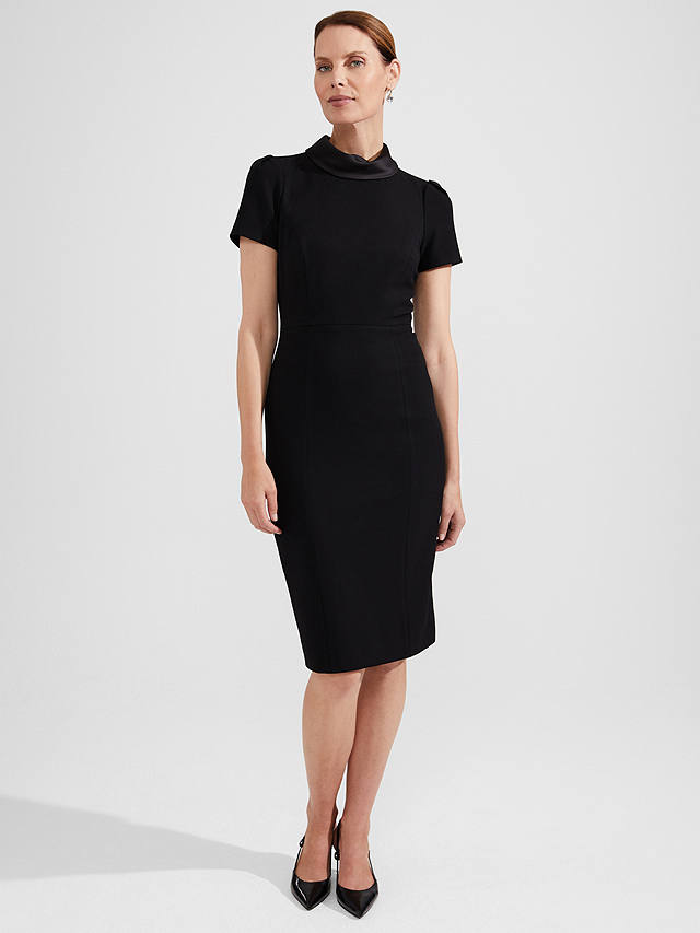 Hobbs Eloise Shift Dress, Black at John Lewis & Partners