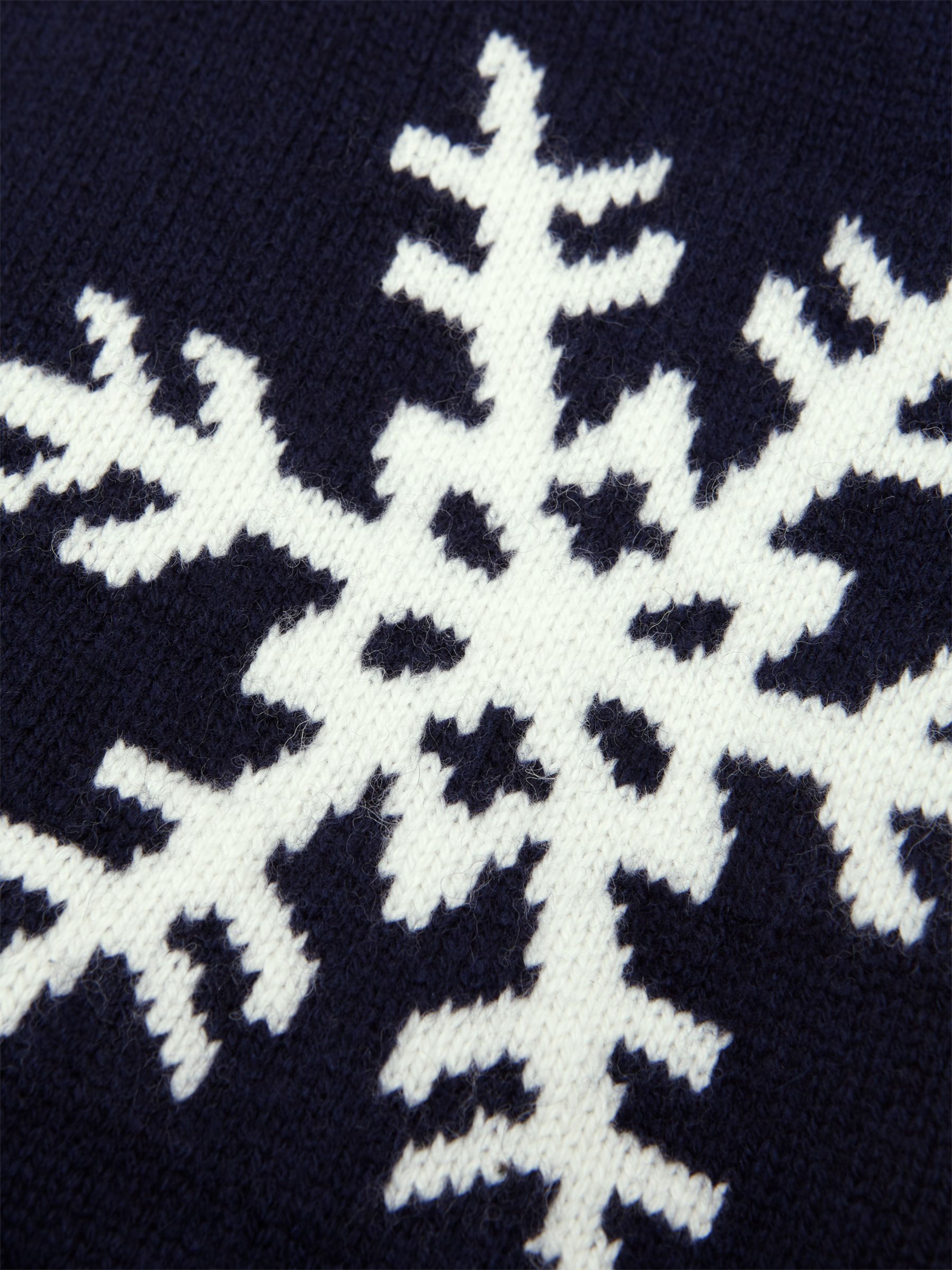Buy Hobbs Emberlynn Snowflake Wool Blend Jumper, Navy/Ivory Online at johnlewis.com