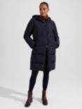 Hobbs Petite Maeve Puffer Coat, Navy