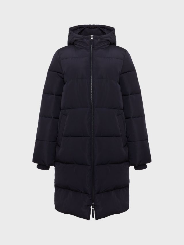 Hobbs Petite Maeve Puffer Coat, Navy, 6