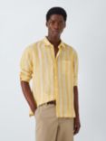 John Lewis Long Sleeve Multi Stripe Linen Beach Shirt