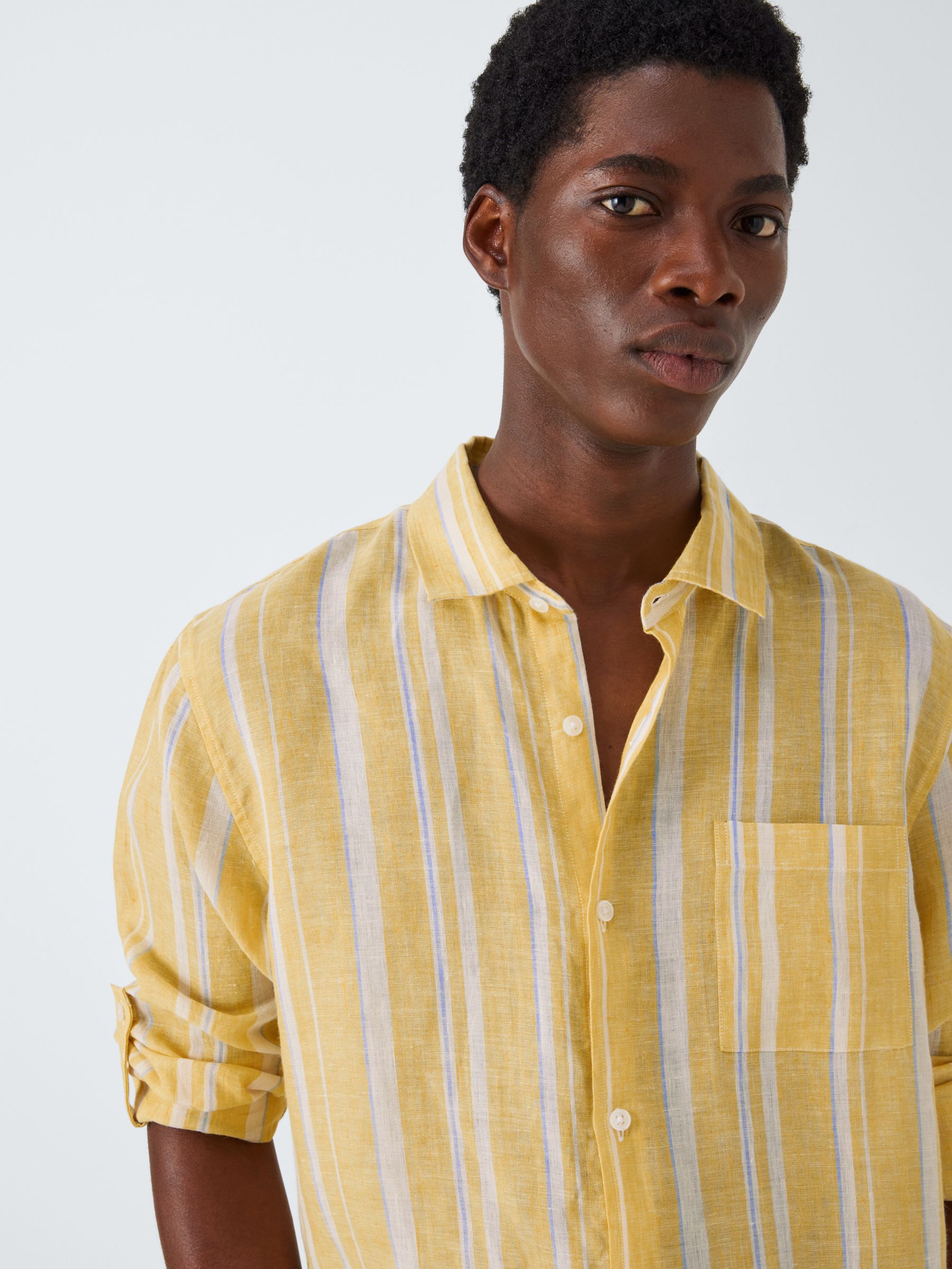 Buy John Lewis Long Sleeve Multi Stripe Linen Beach Shirt Online at johnlewis.com