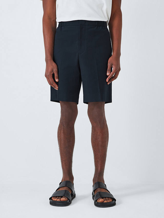 Kin Seersucker Shorts, Navy