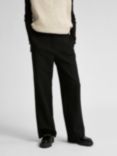 SELECTED FEMME Straight Cut Tailored Trousers, Black