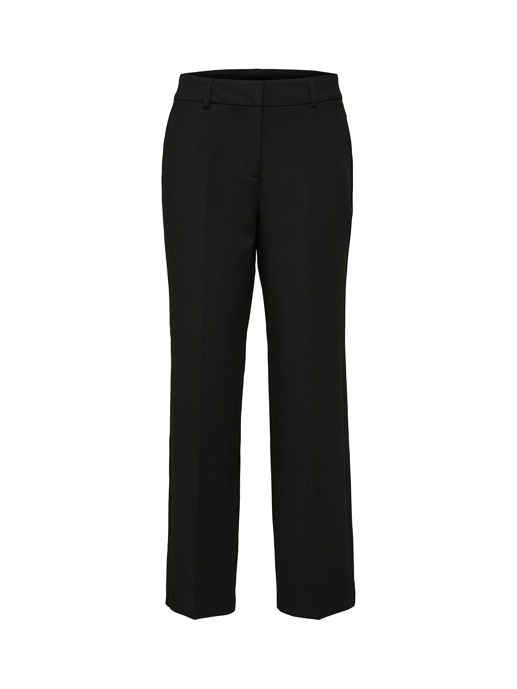 Buy SELECTED FEMME Straight Cut Tailored Trousers, Black Online at johnlewis.com