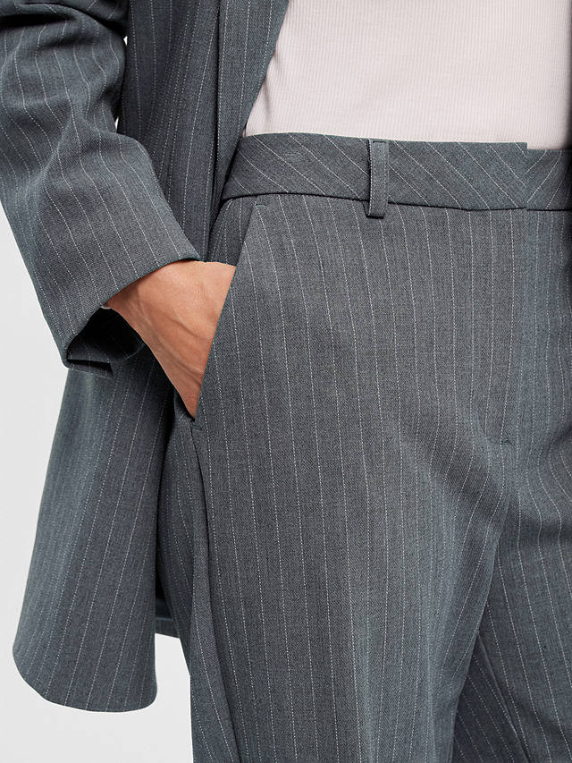 SELECTED FEMME Pinstripe Trousers, Grey Melange