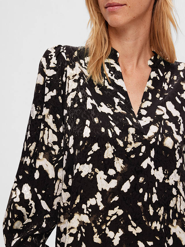 SELECTED FEMME Abstract Print Blouse, Java