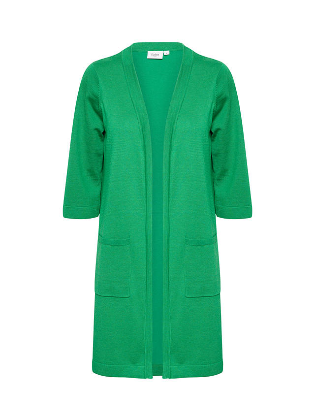 Saint Tropez Kila Half Sleeve Long Cardigan, Verdant Green Melange