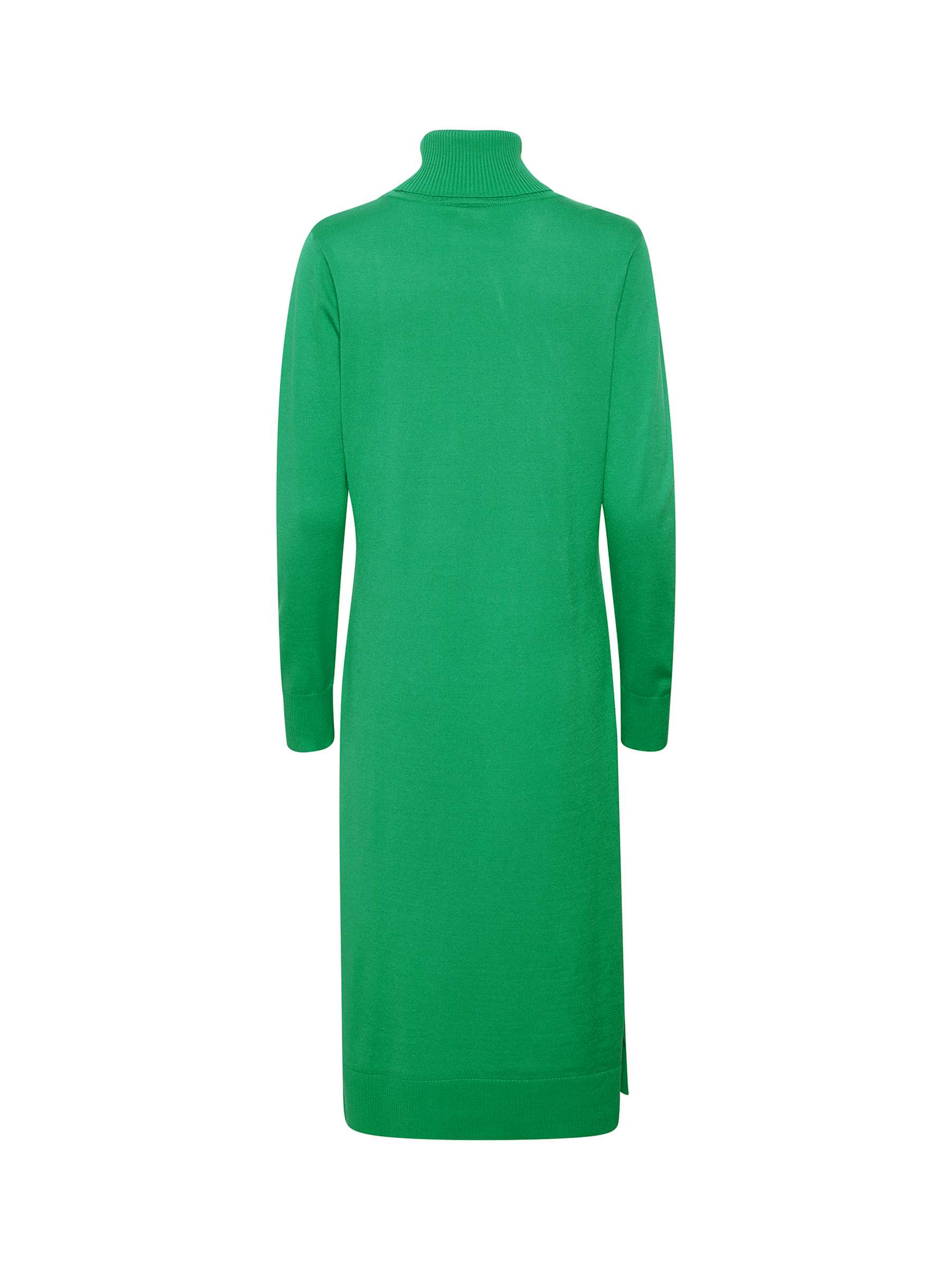 Saint Tropez Mila Rollneck Midi Dress, Verdant Green Melange at John Lewis  & Partners