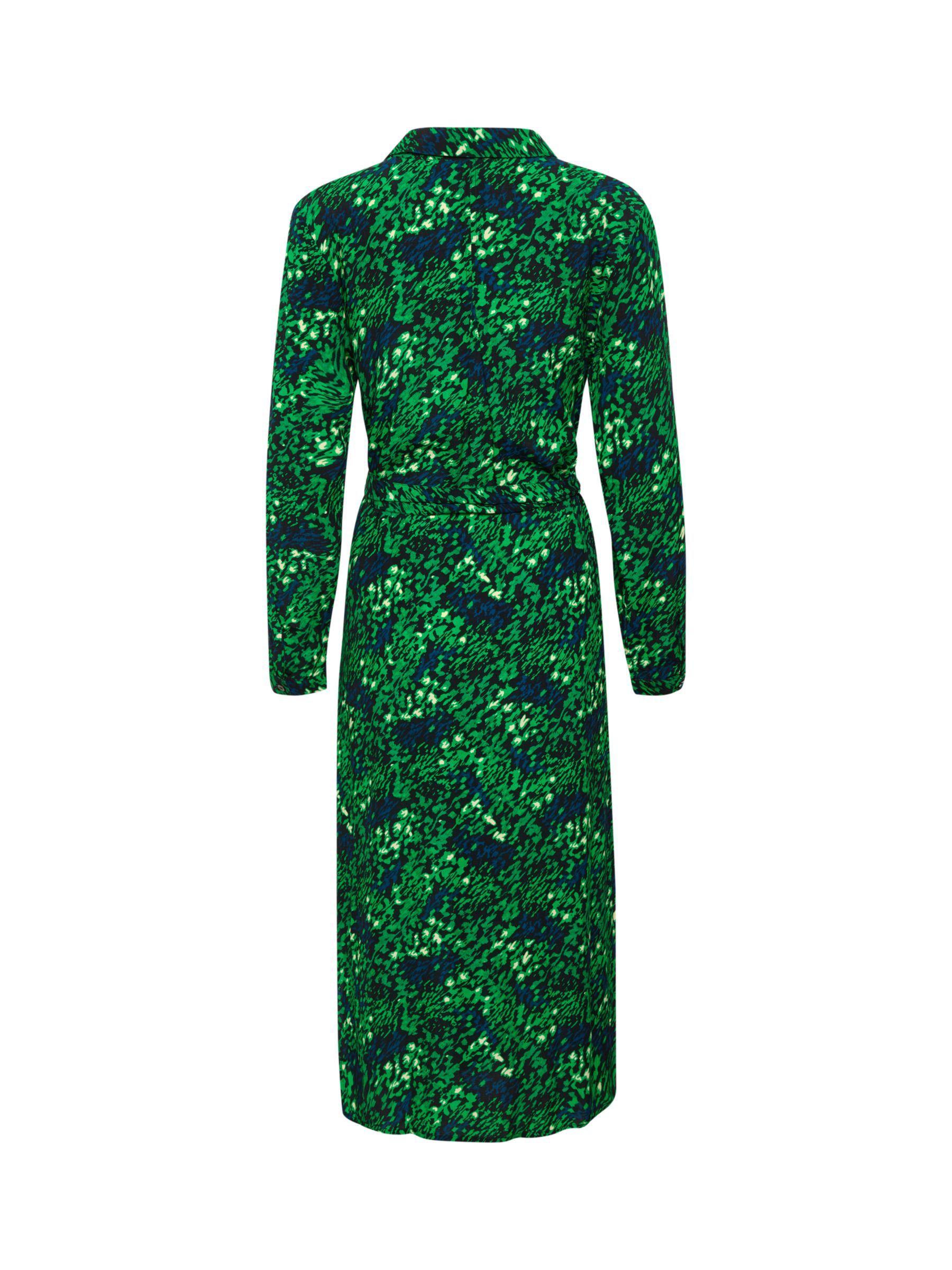 Print Dress, Shirt Saint Tropez Blanca at Verdant Midi Long Sleeve Green Brushed Abstract John Partners Lewis &