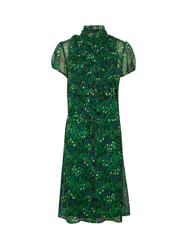 Saint Tropez Lilja Short Sleeve Ruffle Dress, Green