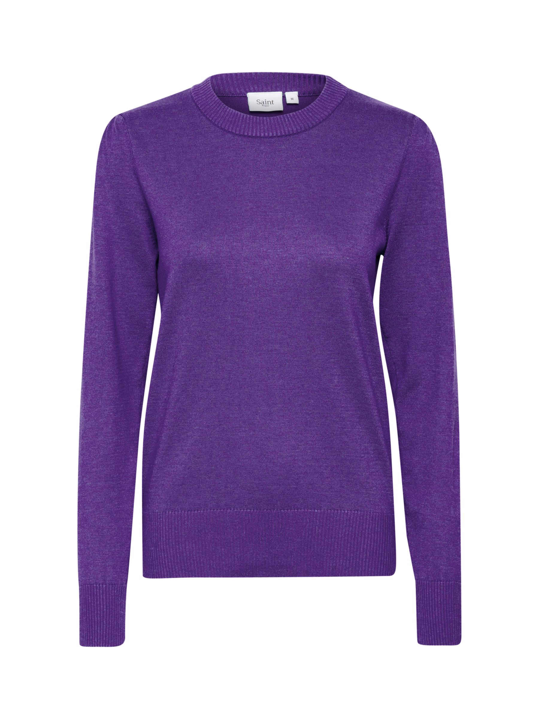 Saint Tropez Mila Roll Neck Jumper, Petunia Melange at John Lewis ...