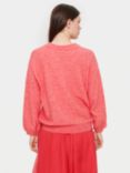 Saint Tropez Barbel Sequin Wool Blend Jumper, Winterberry Melange