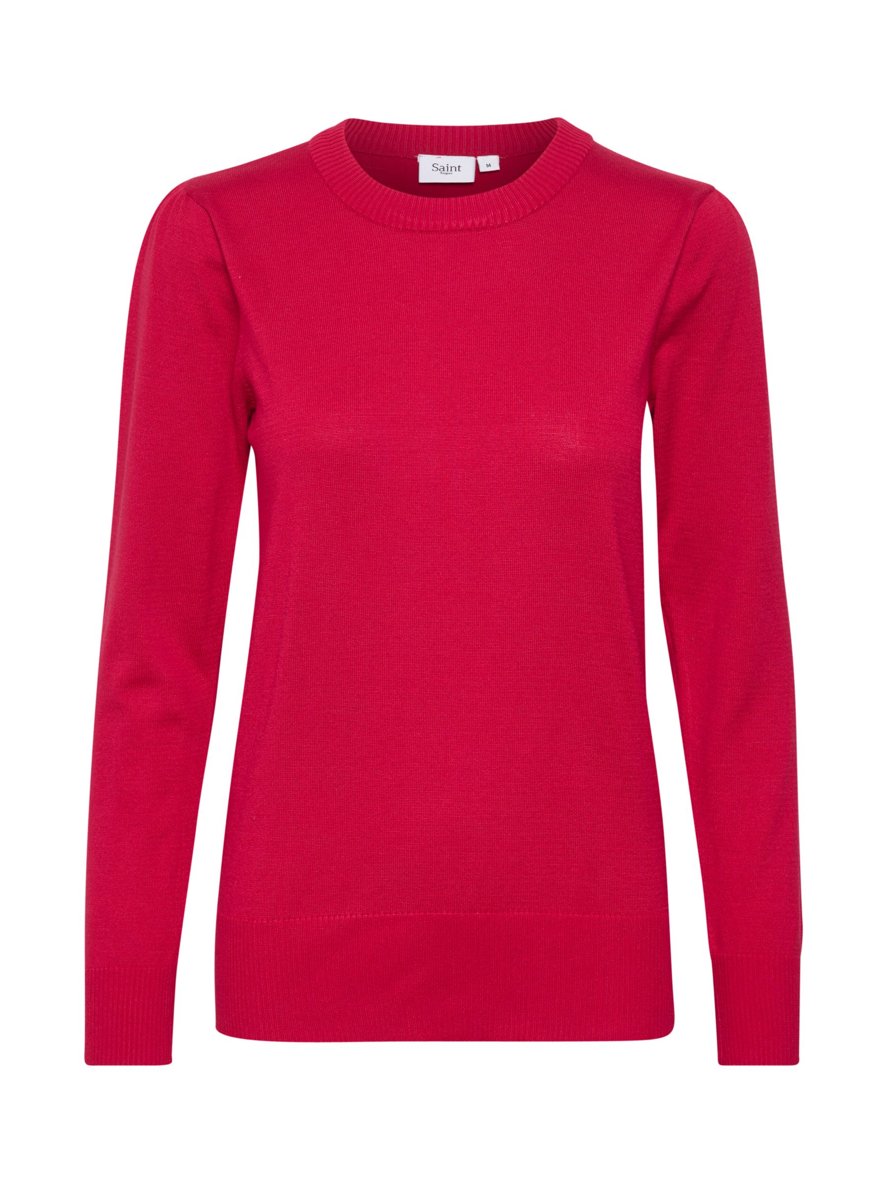 Saint Tropez Mila Long Sleeve Pullover Jumper, Winterberry, L