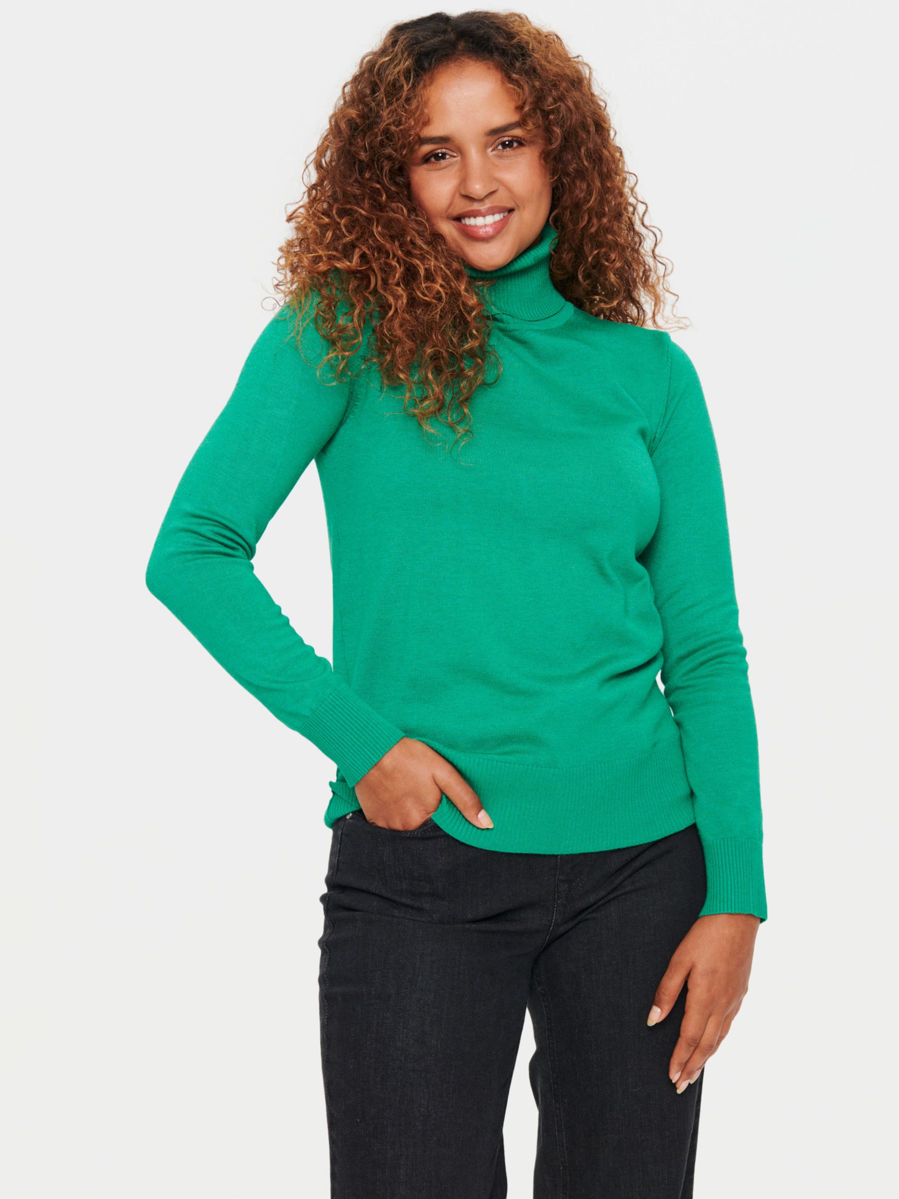 Buy Women's Jumpers Green Roll Neck Knitwear Online