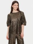 Saint Tropez Bailey Sequin Blouse, Metallic