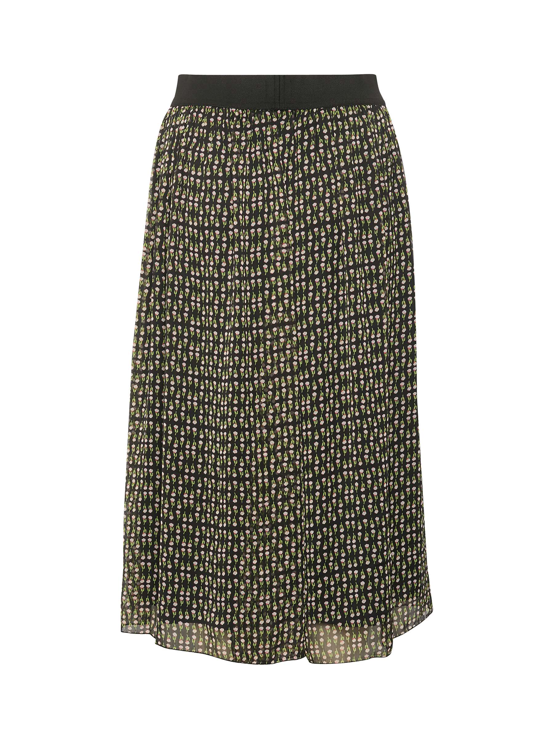 Buy Saint Tropez Toral Line Florals Print Midi Skirt, Black/Multi Online at johnlewis.com