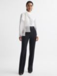 Reiss Mabel Bow Detail Long Sleeve Top, White