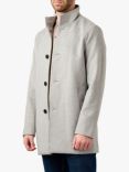 Guards London Lynmouth Wool Blend Funnel Neck Overcoat, Blue
