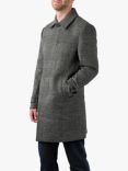 Guards London Collett Prince of Wales Wool Blend Overcoat, Grey/black, Grey/black