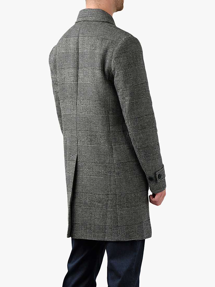 Buy Guards London Collett Prince of Wales Wool Blend Overcoat, Grey/black Online at johnlewis.com