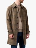 Guards London Northwold Check Wool Blend Overcoat, Brown/Multi, Mid Brown