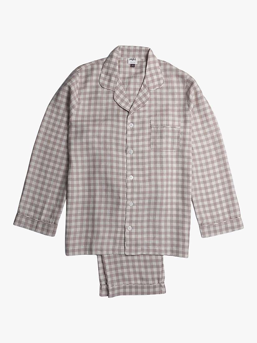 Buy Piglet in Bed Linen Gingham Pyjama Trouser Set Online at johnlewis.com