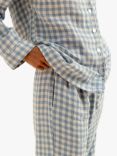 Piglet in Bed Linen Gingham Pyjama Trouser Set, Warm Blue Gingham