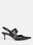 Jigsaw Russo Kitten Heel Leather Slingback Court Shoes