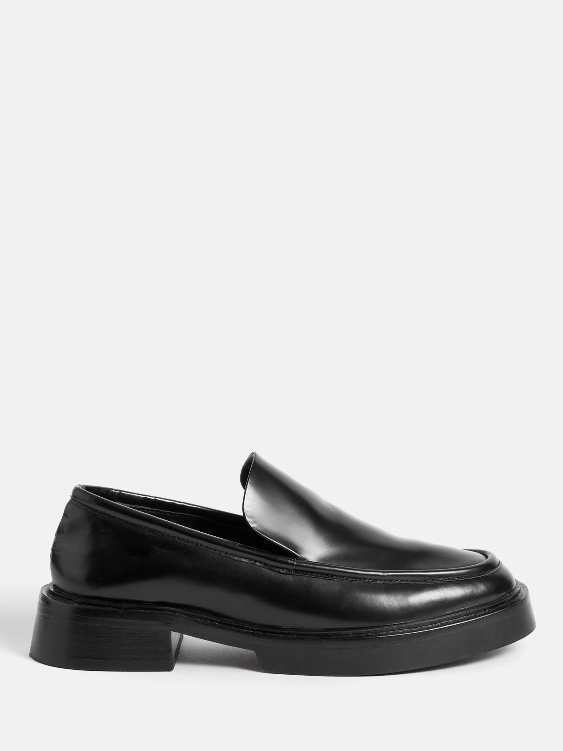 Jigsaw Wickham Leather Loafers, Black at John Lewis & Partners