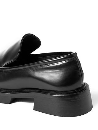 Jigsaw Wickham Leather Loafers, Black