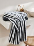 John Lewis ANYDAY Classic Stripe Towels, Dark Steel