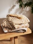 John Lewis Fine Stripe Towels, Caramel