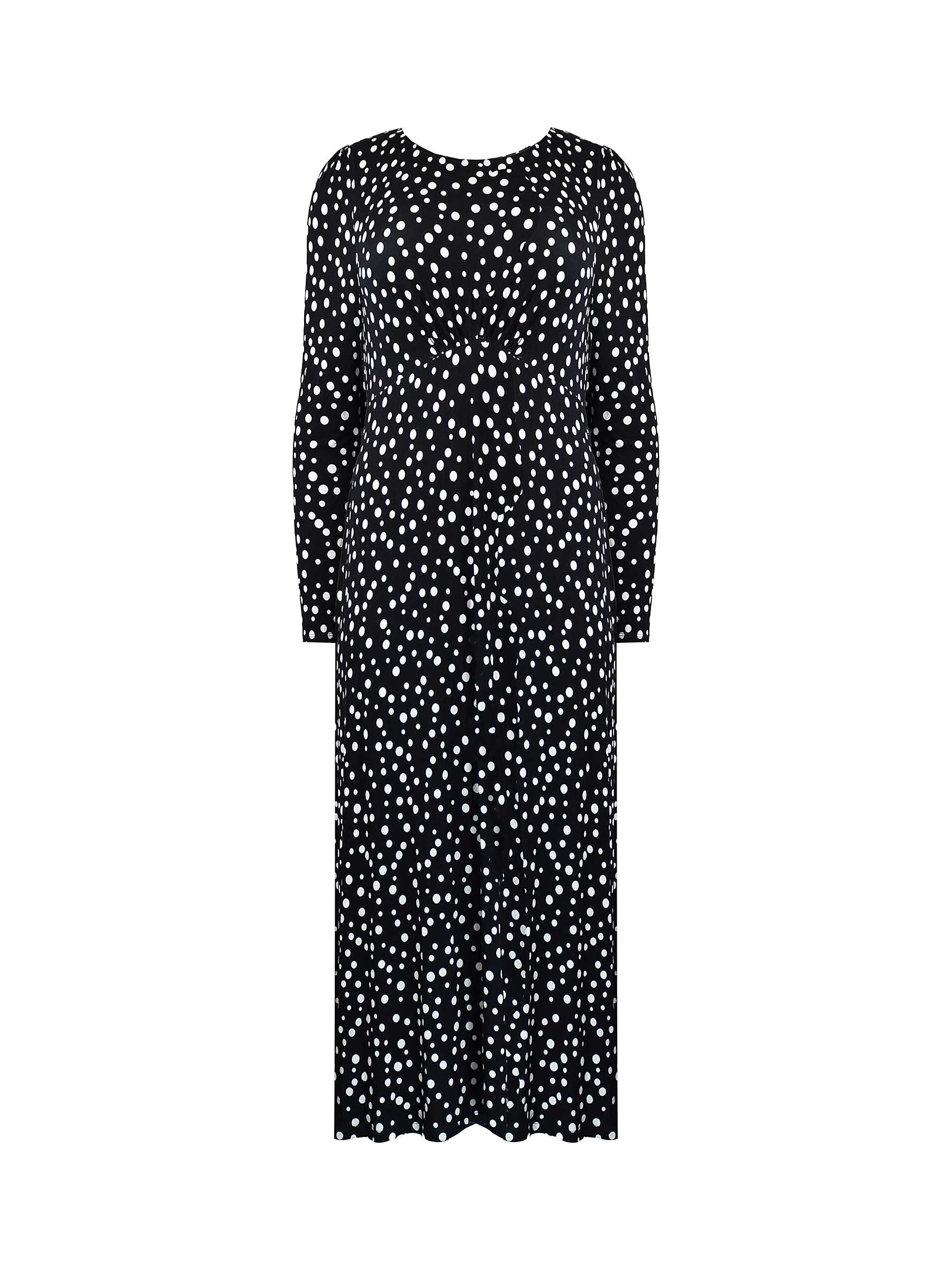 Buy Live Unlimited Curve Petite Mono Spot Midi Dress, Black/White Online at johnlewis.com