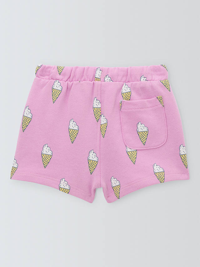 John Lewis ANYDAY Baby Ice Cream Print Shorts, Pink