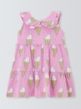 John Lewis ANYDAY Baby Ice Cream Print Dress, Pink