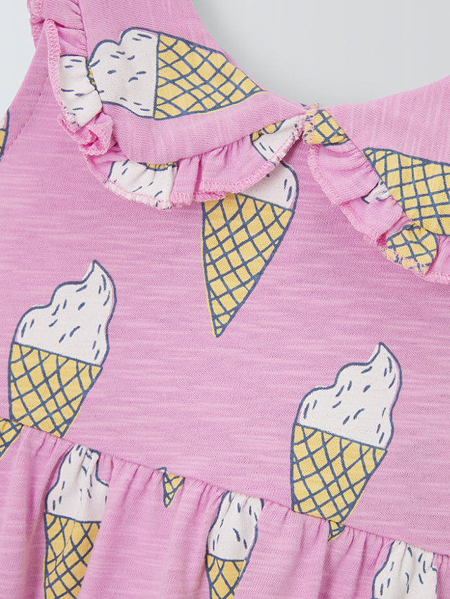 John Lewis ANYDAY Baby Ice Cream Print Dress, Pink