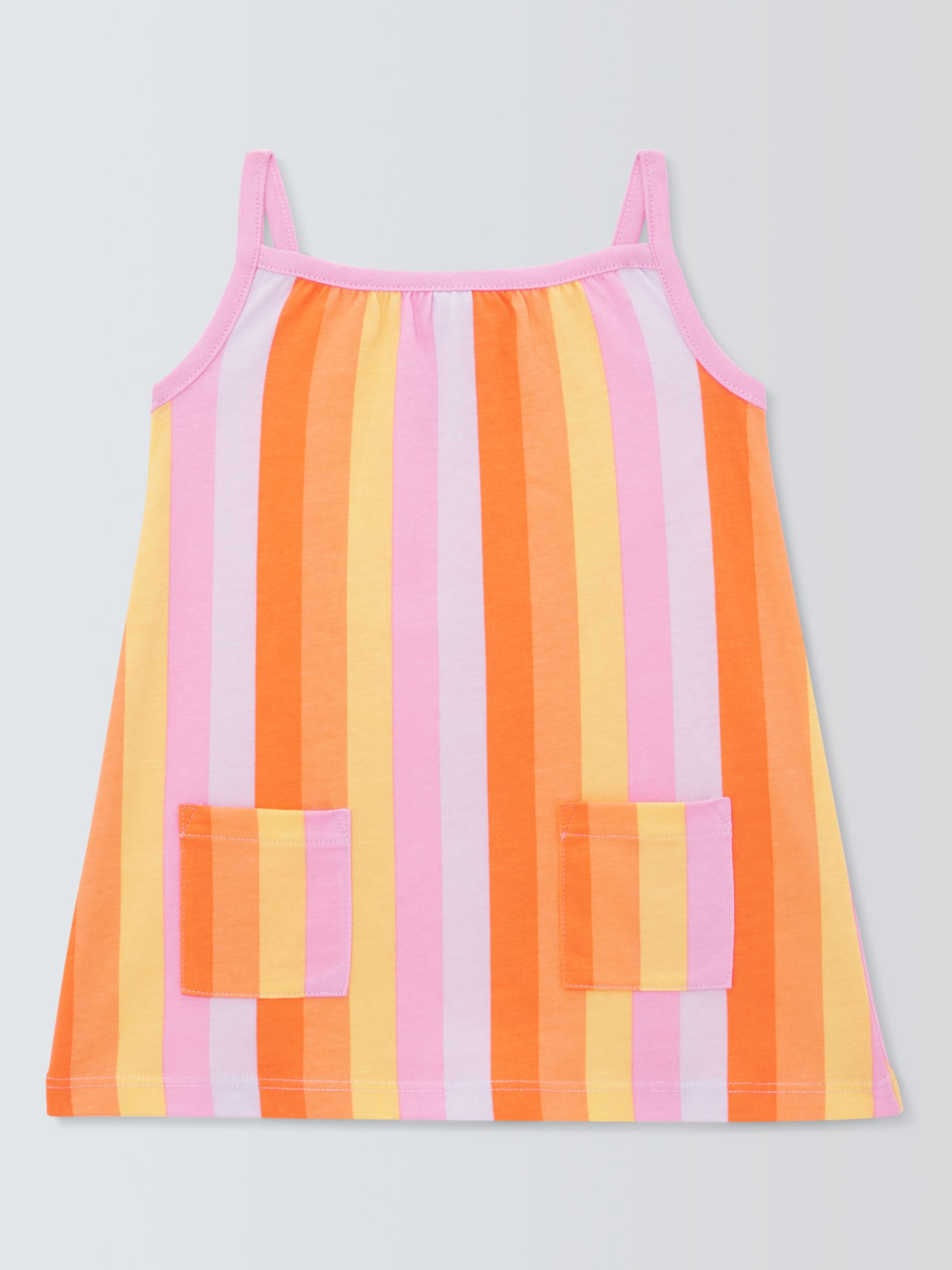 John Lewis ANYDAY Baby Stripe Sun Dress, Multi, 6-9 months