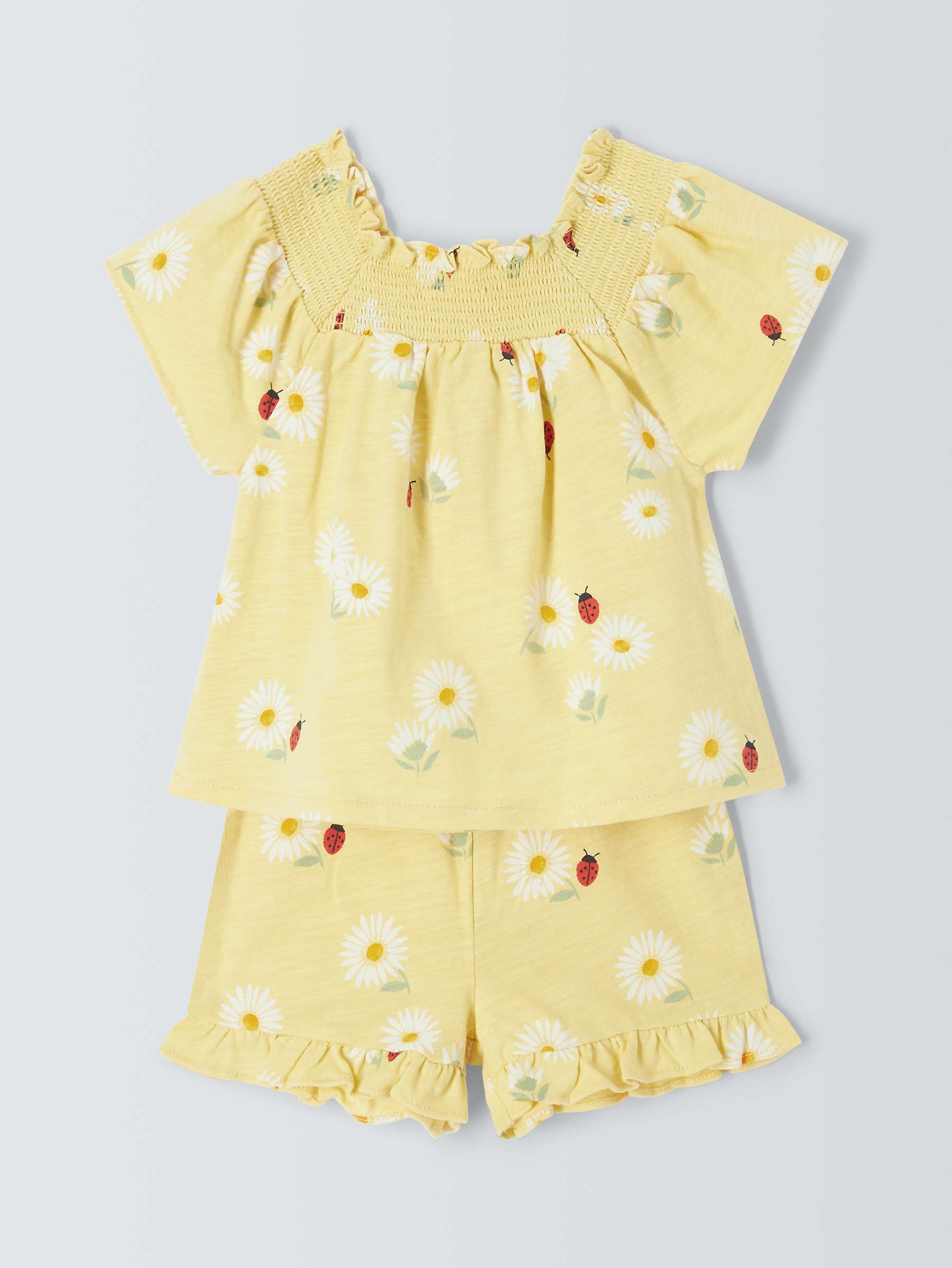 Buy John Lewis Baby Ladybird Top & Shorts Set, Yellow/Multi Online at johnlewis.com