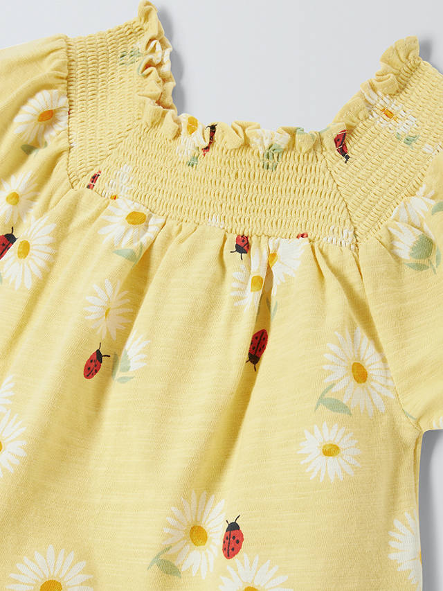 John Lewis Baby Ladybird Top & Shorts Set, Yellow/Multi