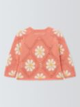 John Lewis Baby Crochet Daisy Cardigan, Multi