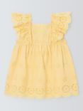John Lewis Baby Broderie Dress, Yellow