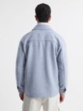 Reiss Zack Long Sleeve Overshirt, Blue/White