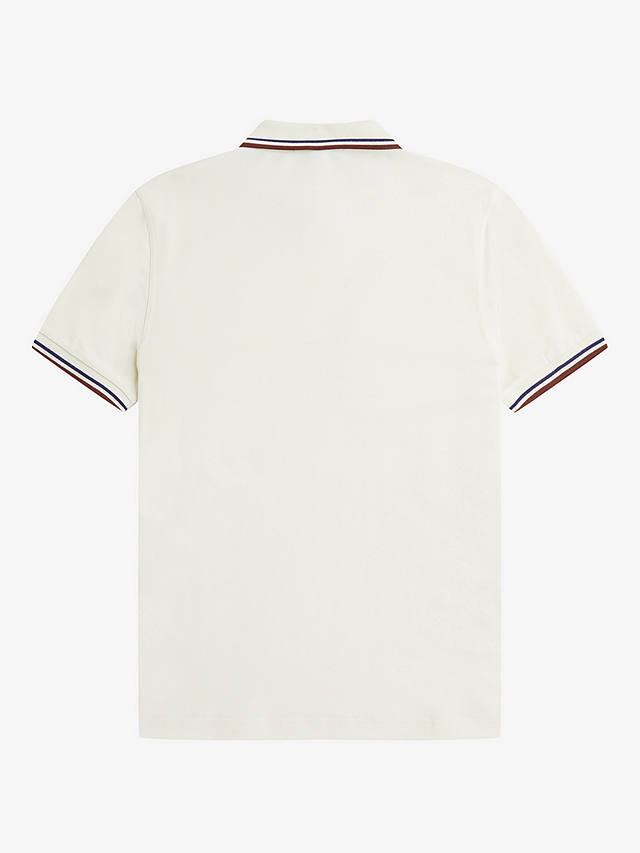 Fred Perry Twin Tipped Regular Fit Polo Shirt, Ecru at John Lewis ...