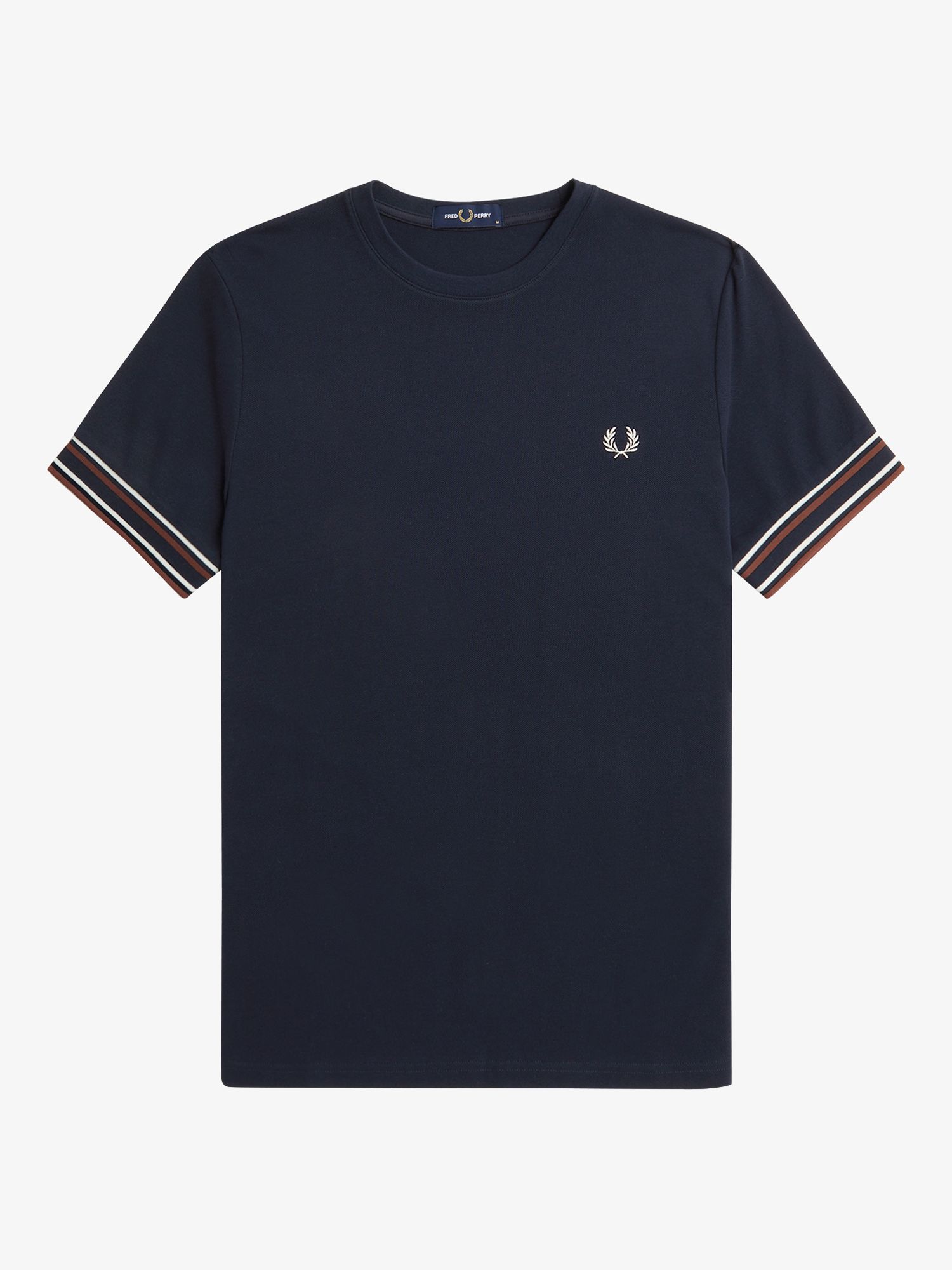 Fred Perry Bold Tipped T-Shirt, Navy at John Lewis & Partners