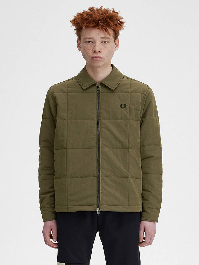 Fred Perry Quilted Overshirt, Uniform Green