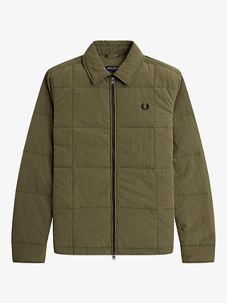 Fred Perry Quilted Overshirt, Uniform Green