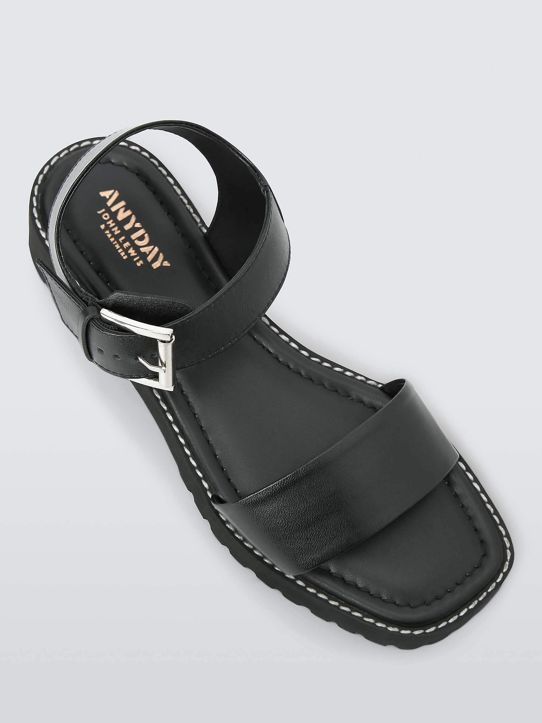 Buy John Lewis ANYDAY Loreen Leather Ankle Strap Sandals Online at johnlewis.com