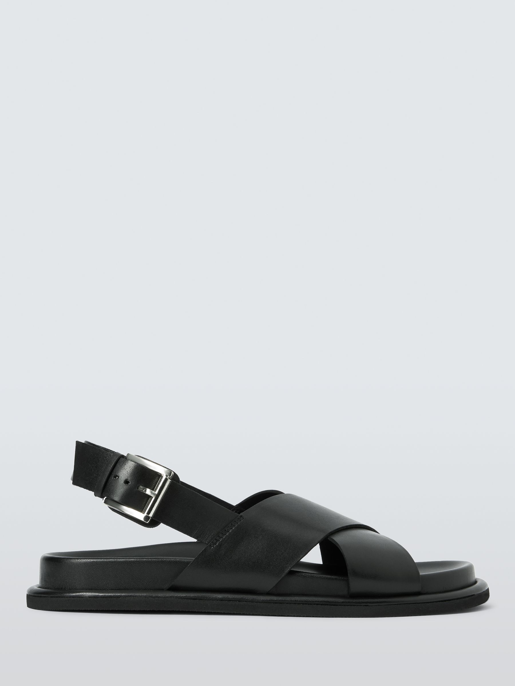 John Lewis ANYDAY Lorri Leather Slingback Padded Flatform Sandals